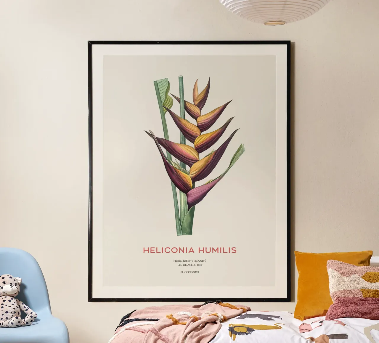 Sittichblume oder Heliconia humilis Poster mit Kunststoffrahmen von Vintagrafica