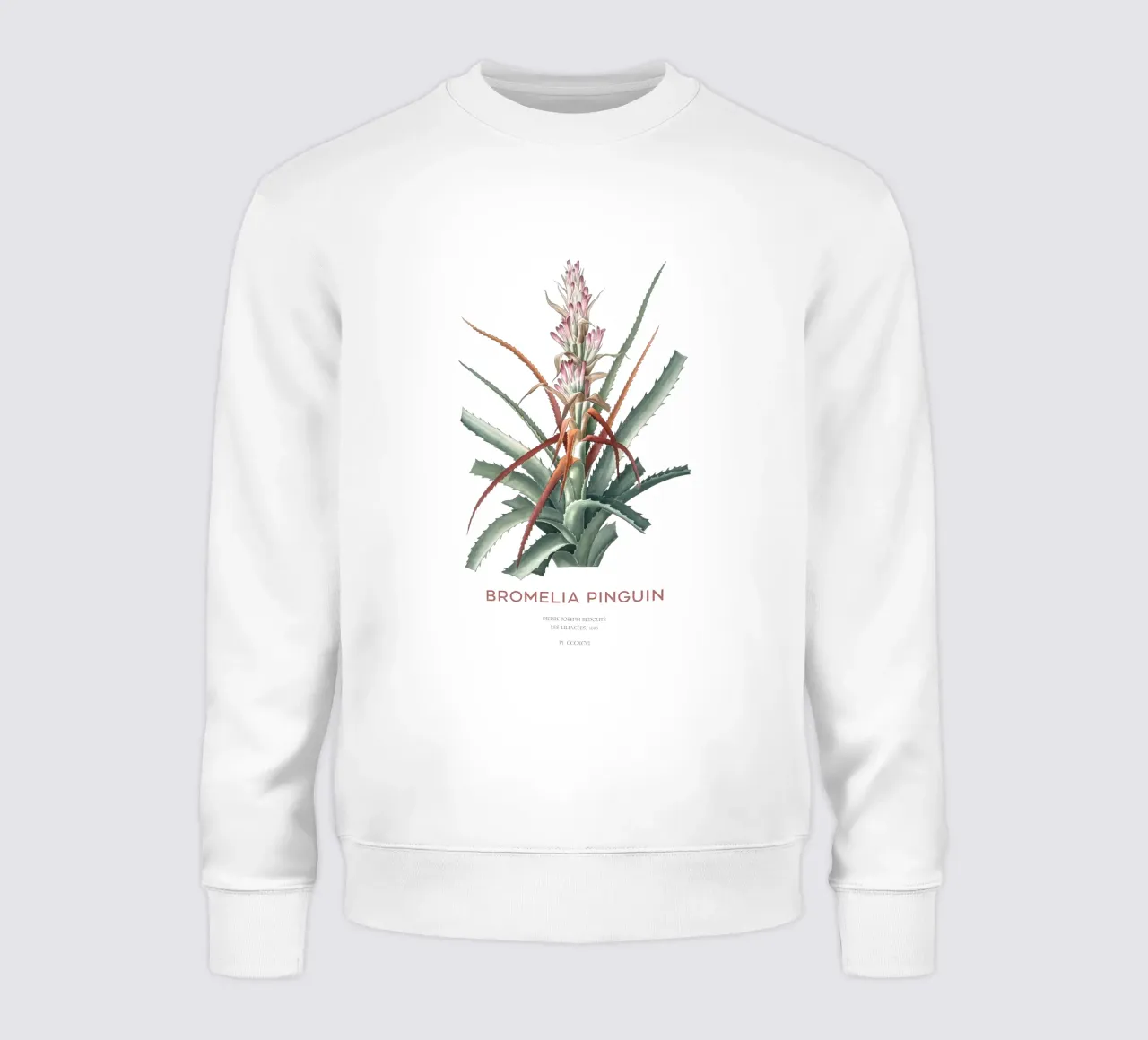 Wild Pineapple or Bromelia pinguin sweatshirt by Vintagrafica