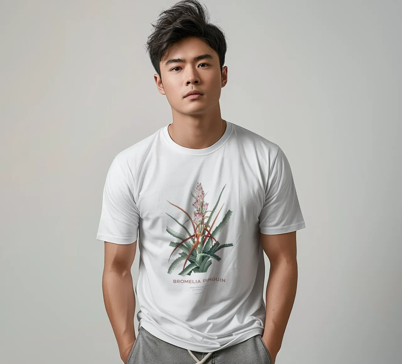 Wilde Ananas oder Bromelia pinguin T-Shirt von Vintagrafica