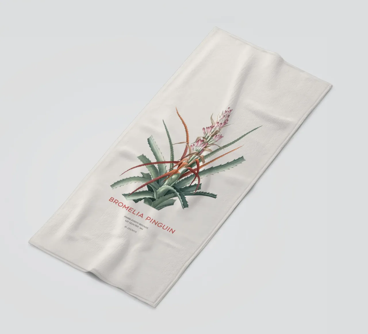 Wilde Ananas oder Bromelia pinguin Strandtuch von Vintagrafica