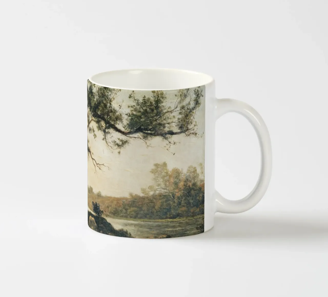 Tree on the riverbank tazza in ceramica da apoloprints