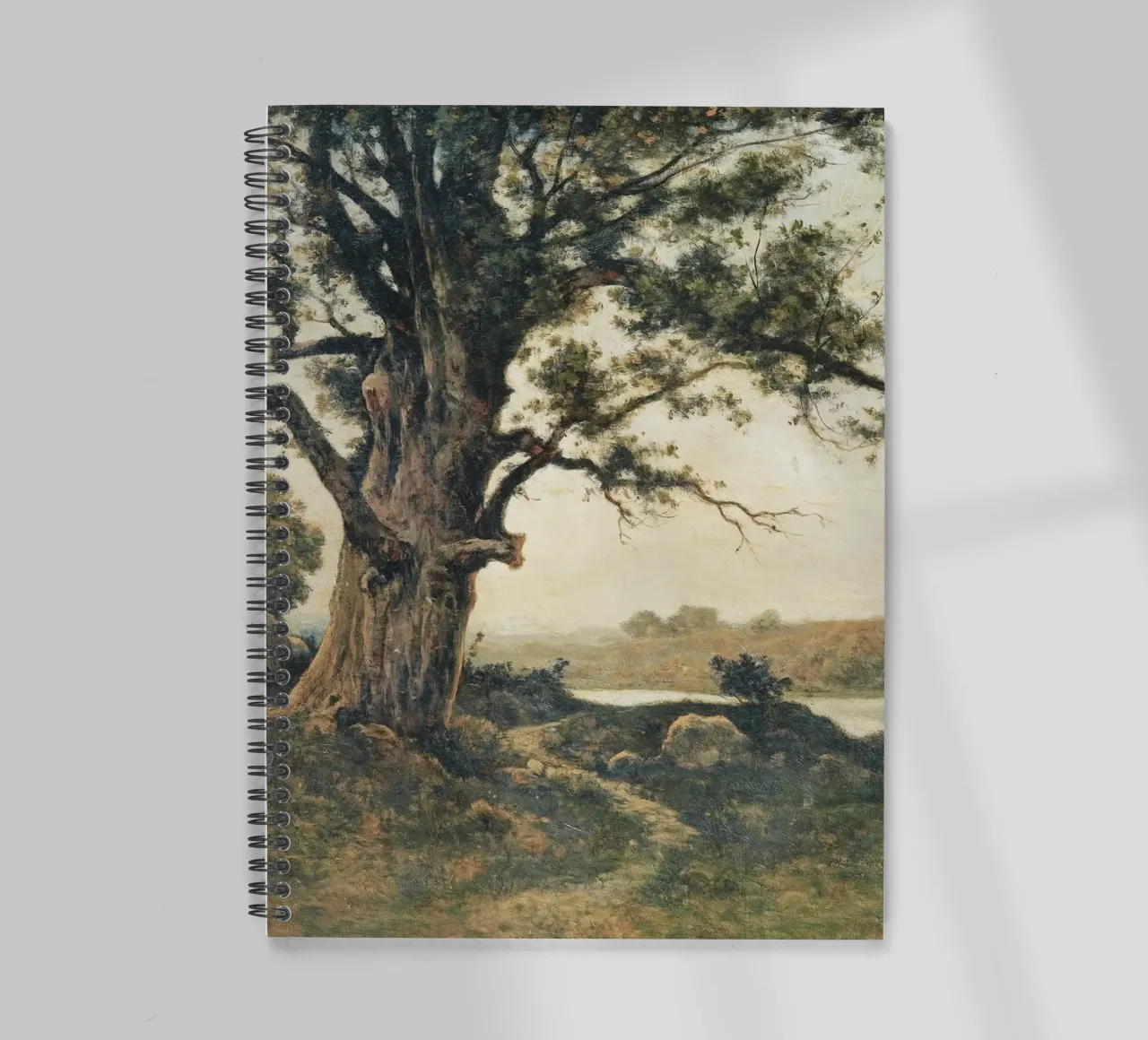 Tree on the riverbank spiral notebook by apoloprints