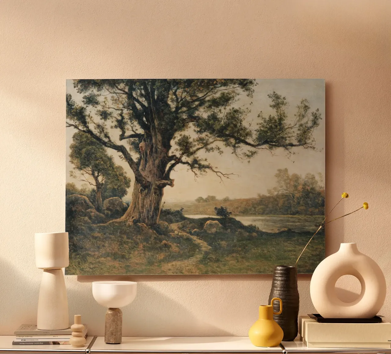 Tree on the riverbank alluminio dibond da apoloprints