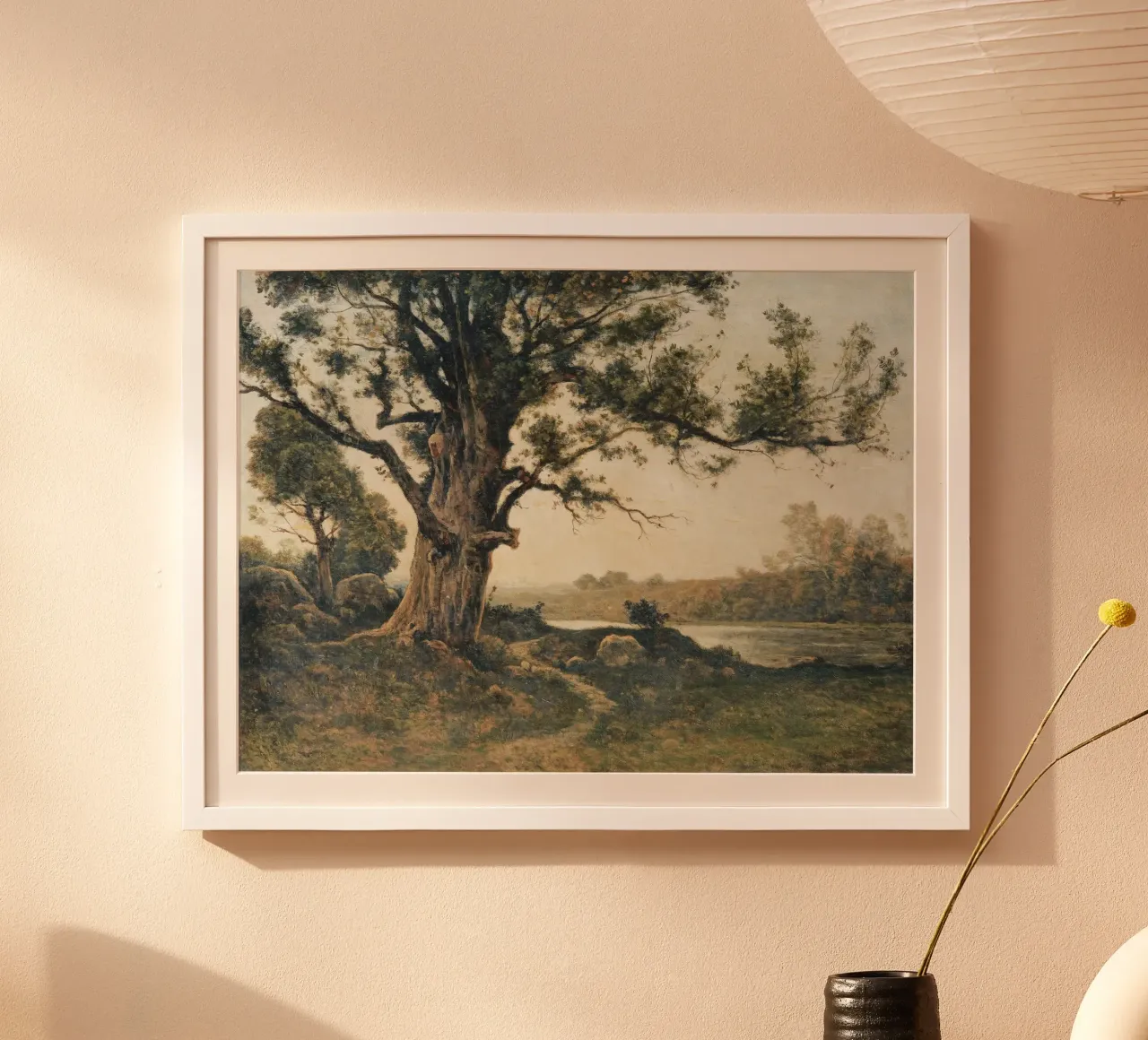 Tree on the riverbank carta hahnemühle da apoloprints