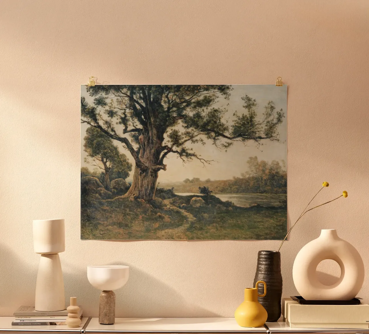 Tree on the riverbank carta hahnemühle da apoloprints