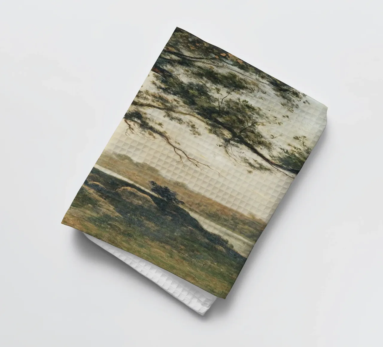 Tree on the riverbank canovaccio da cucina da apoloprints