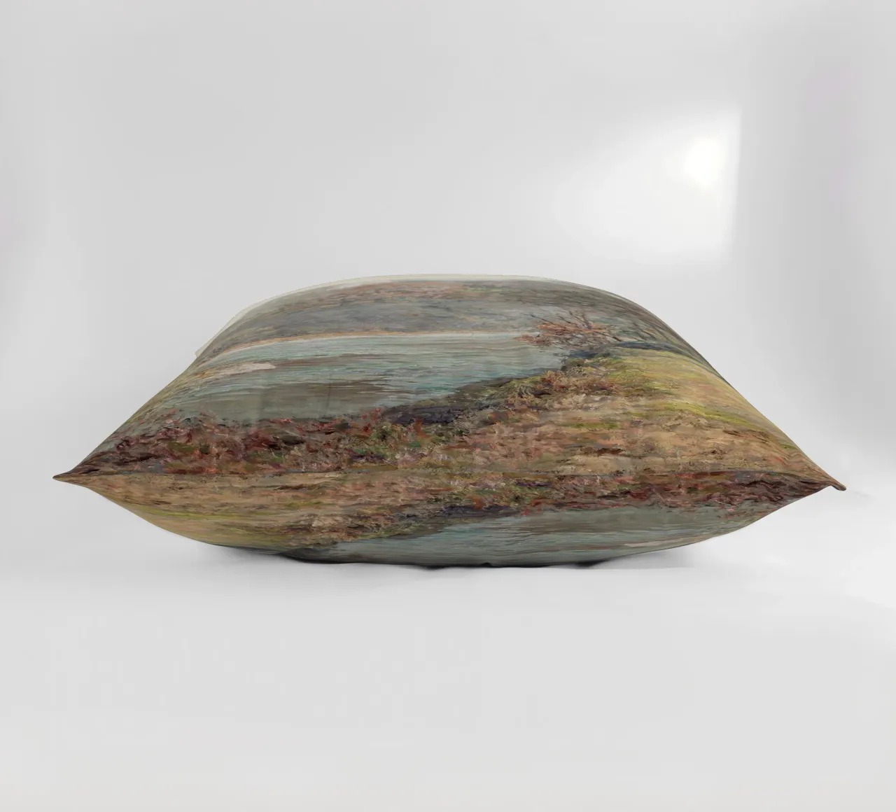 River landscape in autumn cuscino da apoloprints