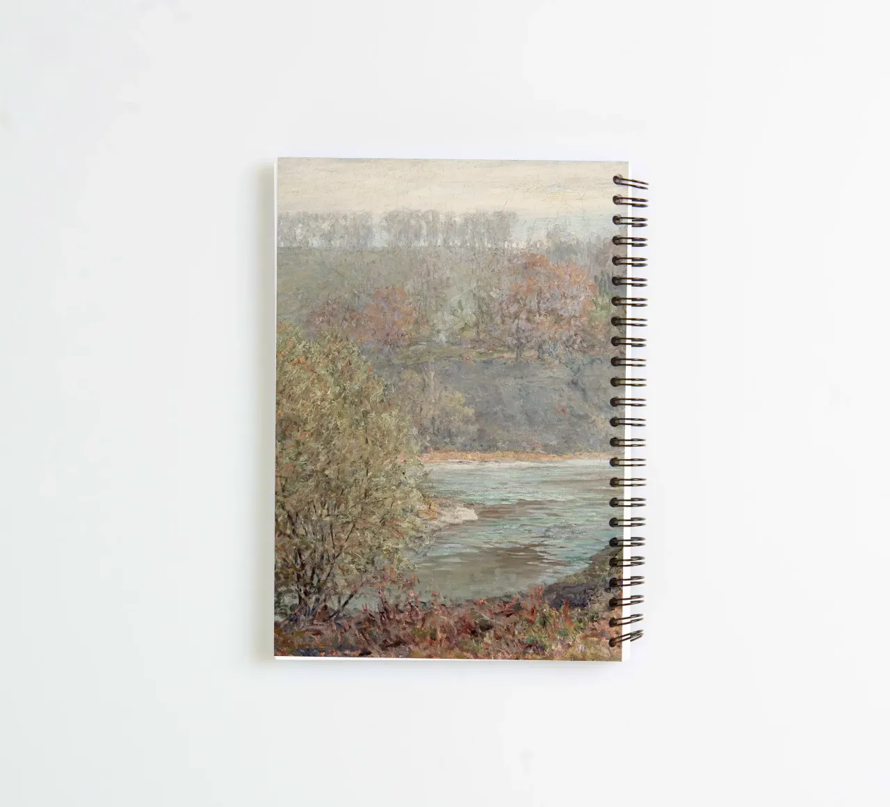 River landscape in autumn spiral notebook by apoloprints
