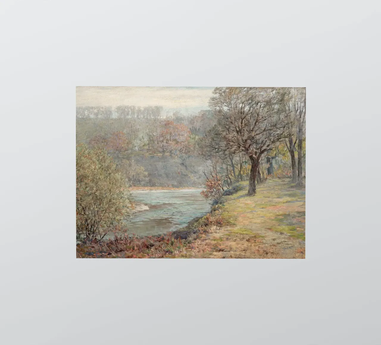 River landscape in autumn autocollant de apoloprints