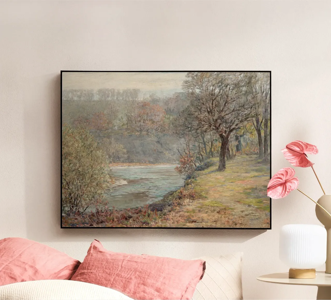 River landscape in autumn acrylic glass by apoloprints
