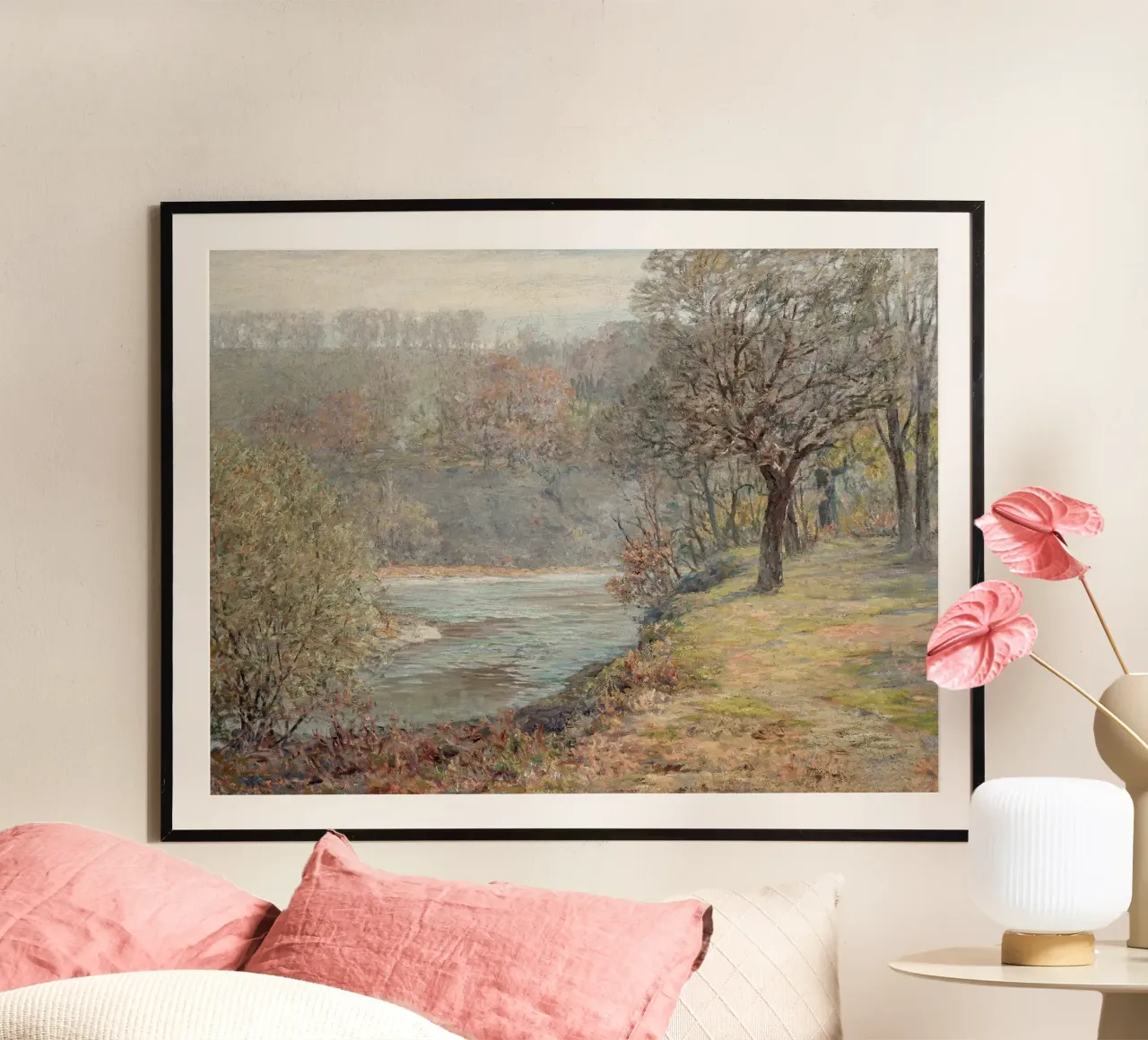 River landscape in autumn Hahnemühle von apoloprints