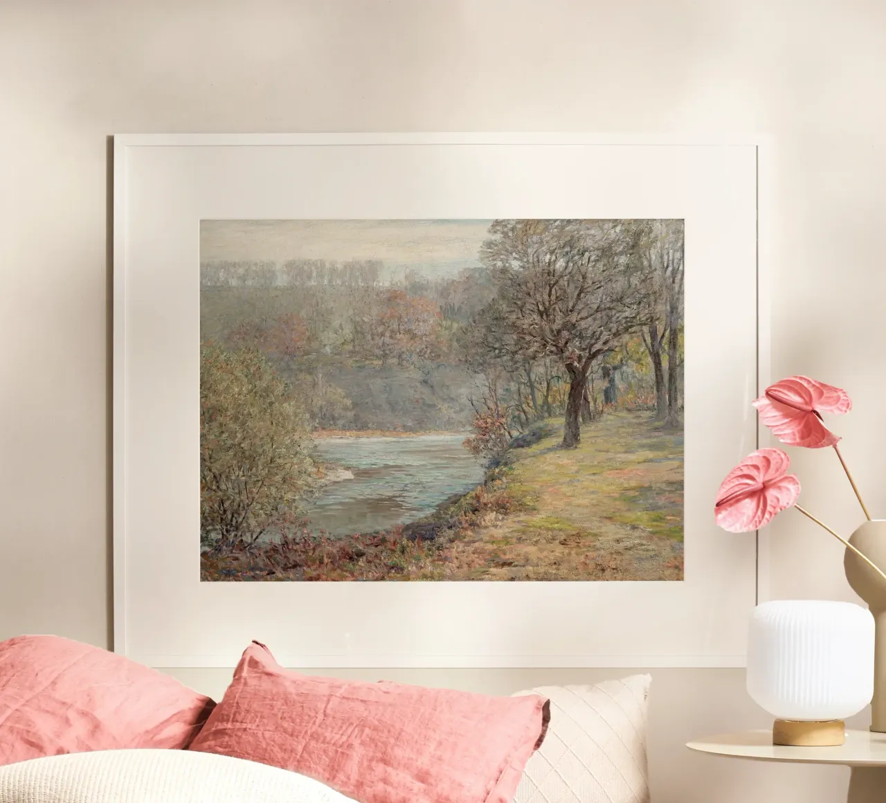 River landscape in autumn Hahnemühle von apoloprints