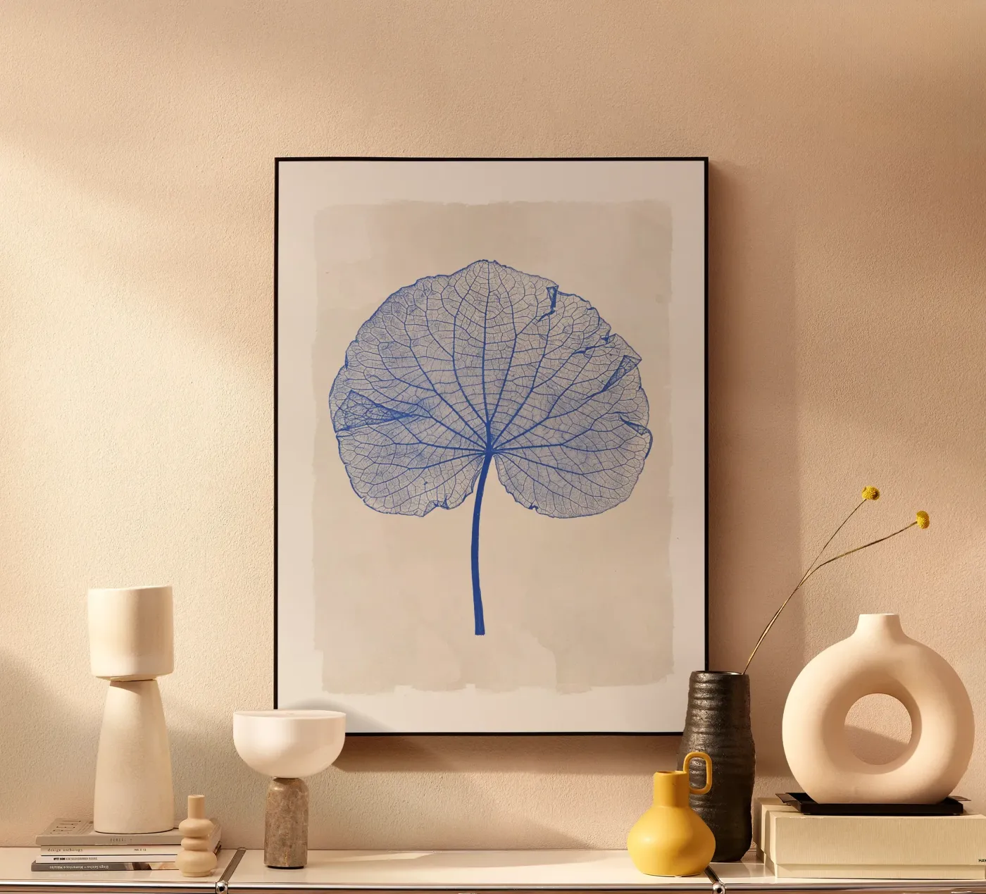 Blue Leaf no. 4 acrylic glass by Apolo Prints
