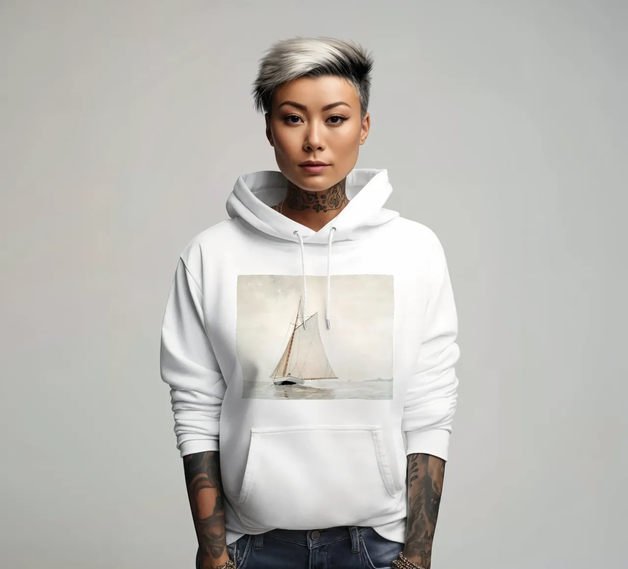Sailing Seascape felpa con cappuccio da apoloprints