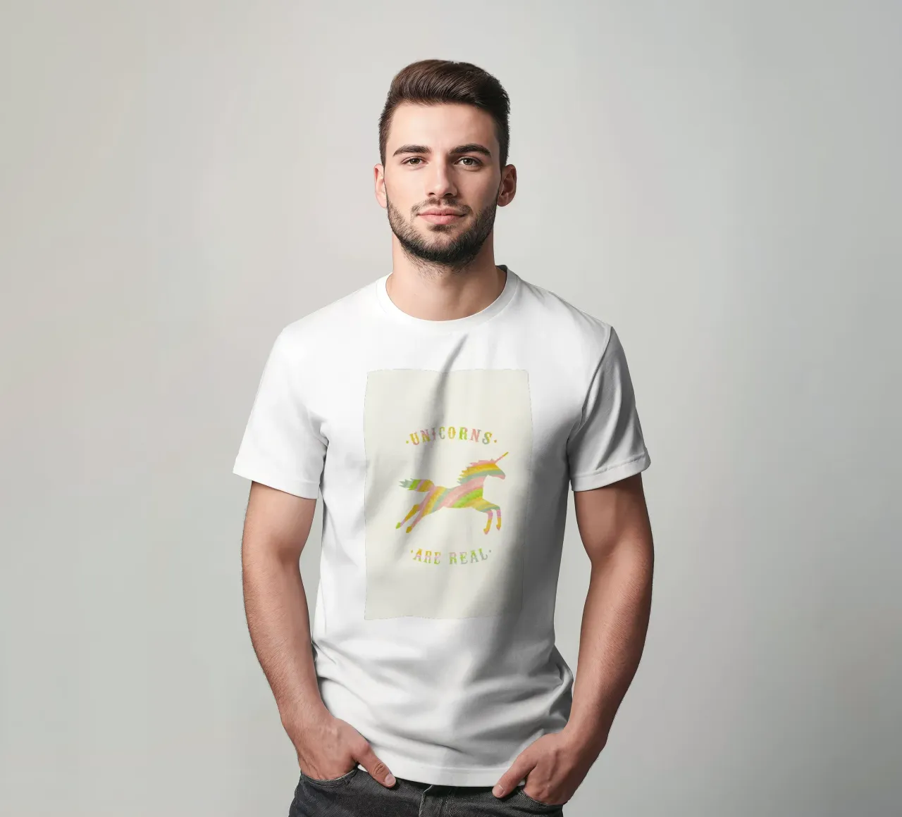 Unicorns Are Real II t-shirt by Florent Bodart