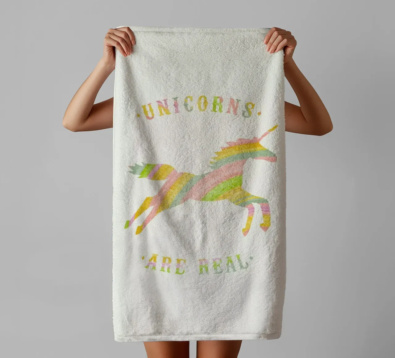 Unicorns Are Real II asciugamano da bagno da Florent Bodart