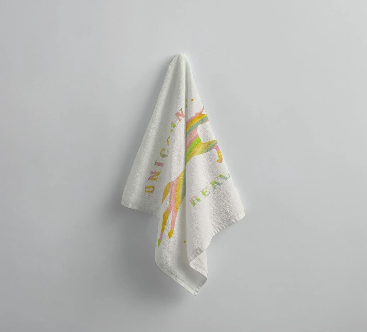 Unicorns Are Real II towel by Florent Bodart