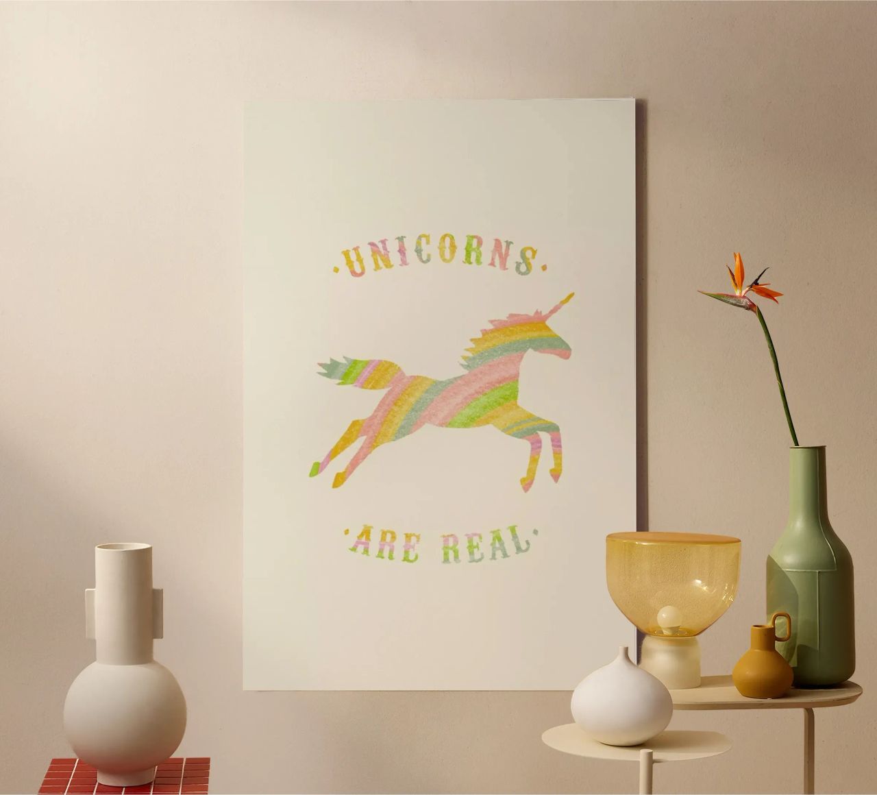 Unicorns Are Real II canvas by Florent Bodart