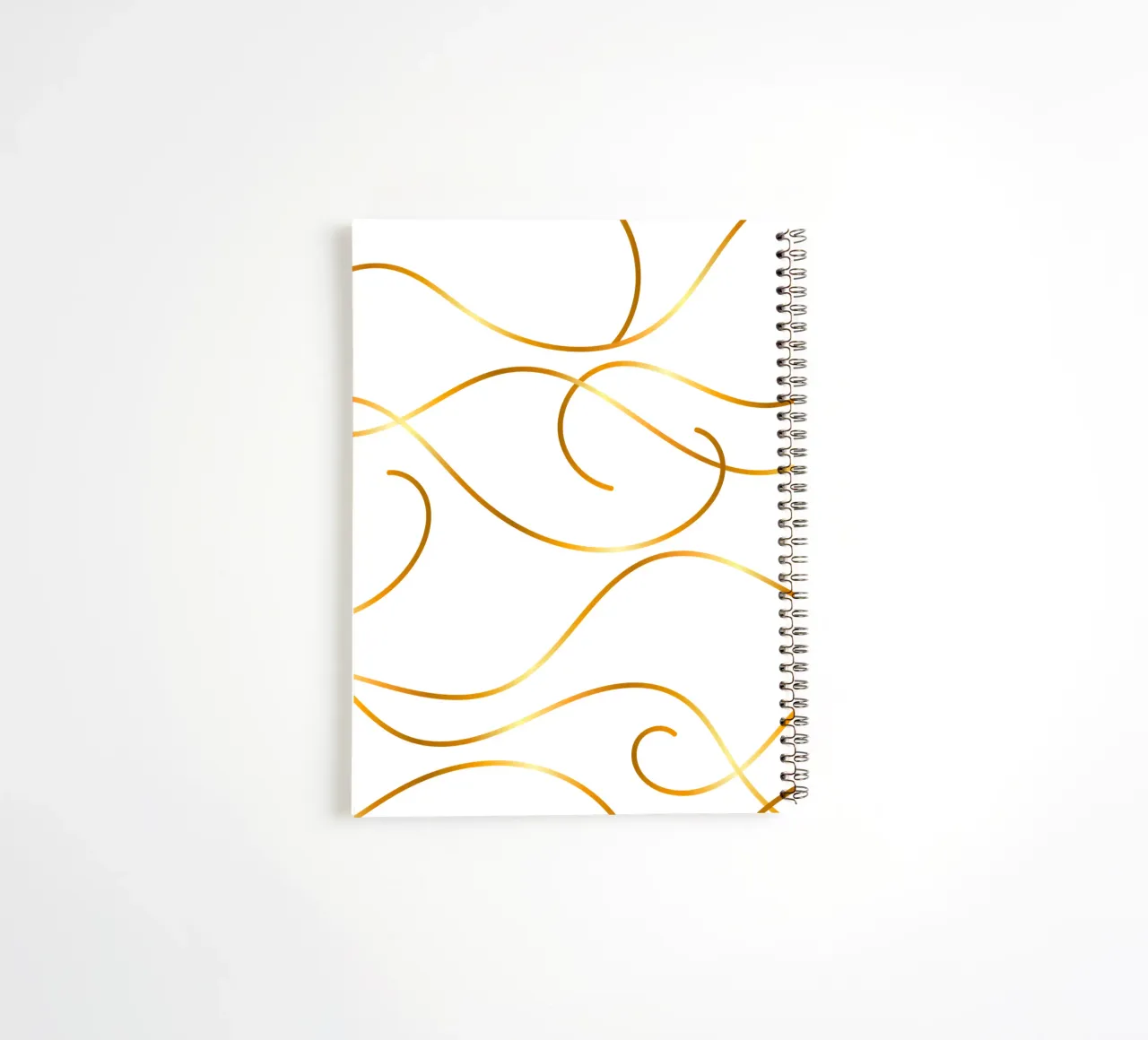Luxury Golden Effect Waves spiral notebook by GraffiTimi