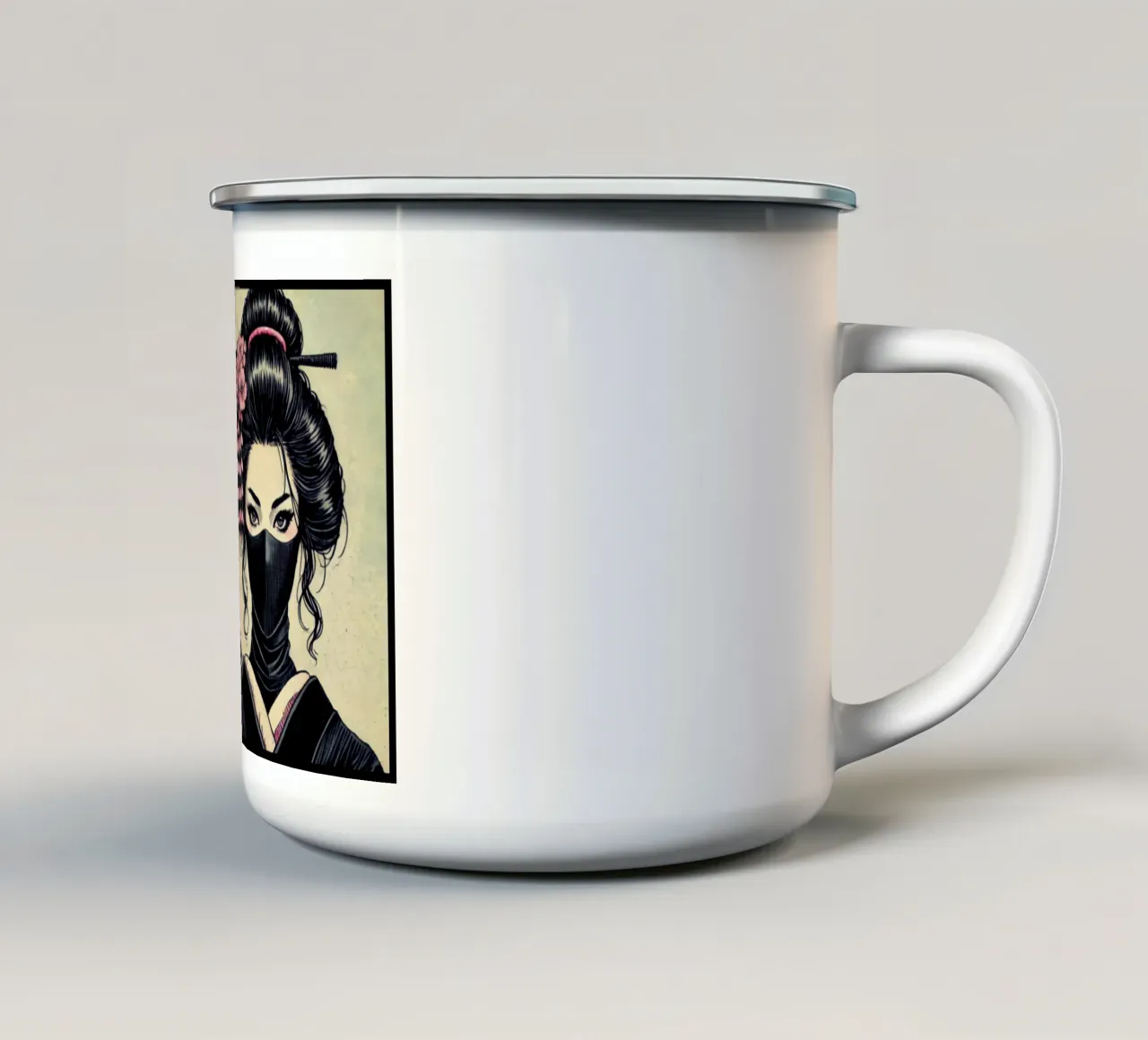 Geisha Assassin - Stampa poster d'epoca tazza in smalto da posterprints-by-nomad