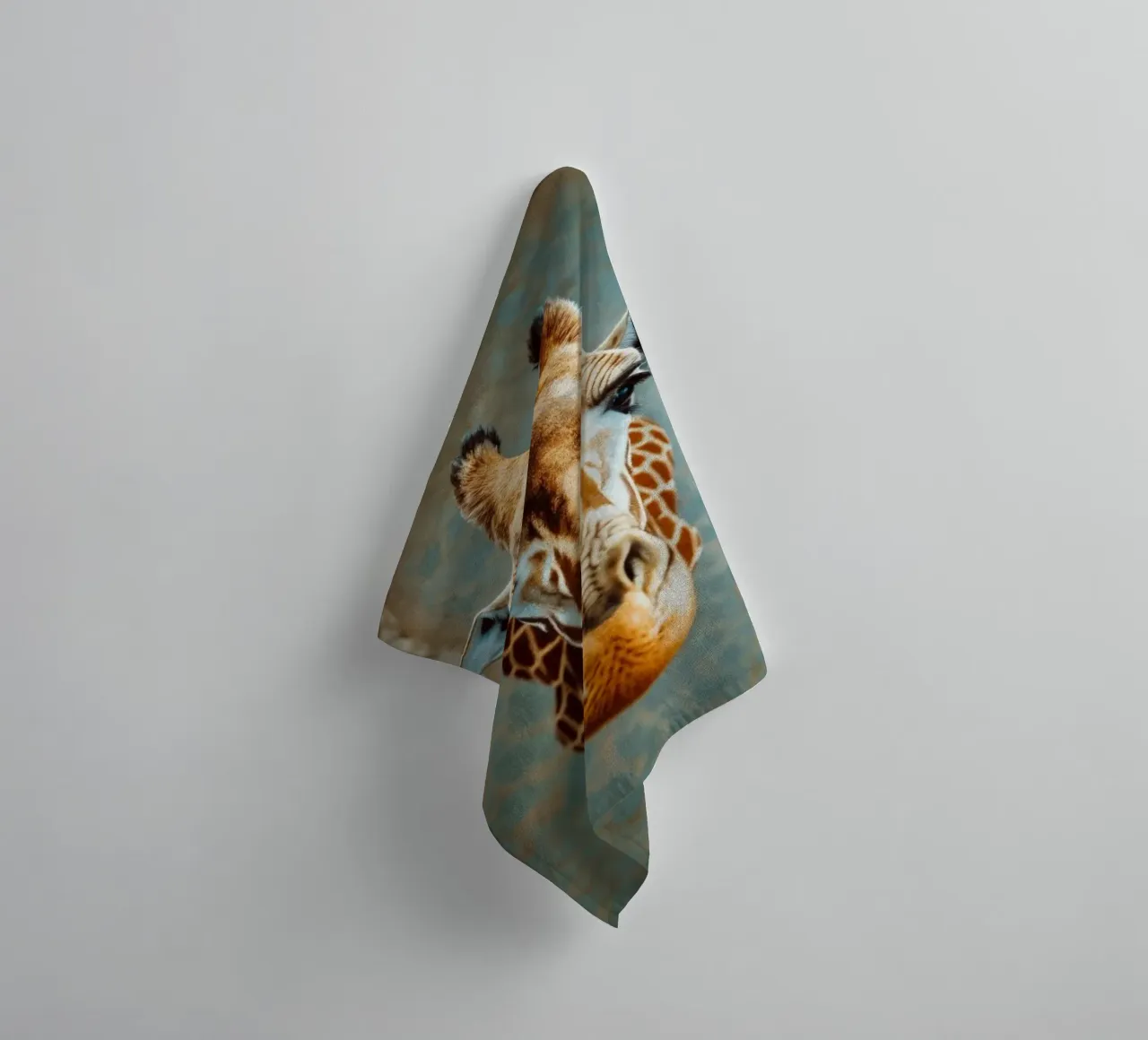 Giraffe staart omhoog badhanddoek van Lisa Artifexia