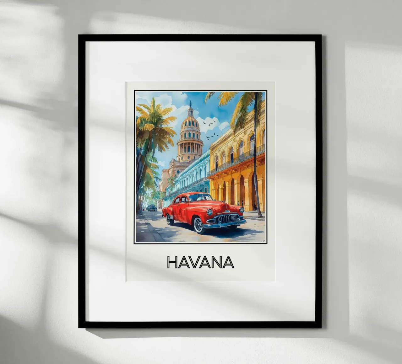 La Havane poster con telaio in legno da Frame the World