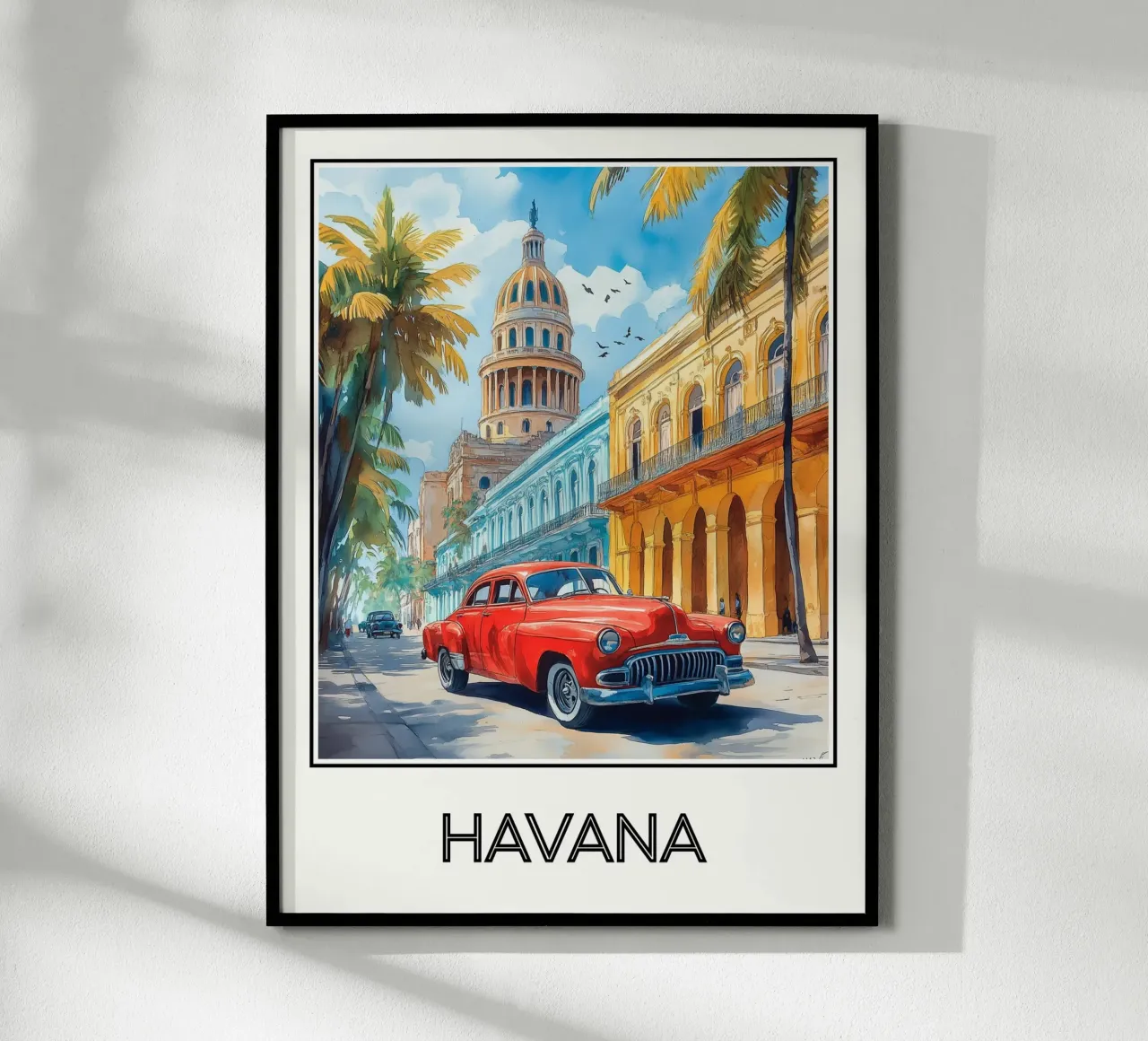 La Havane poster con telaio in legno da Frame the World