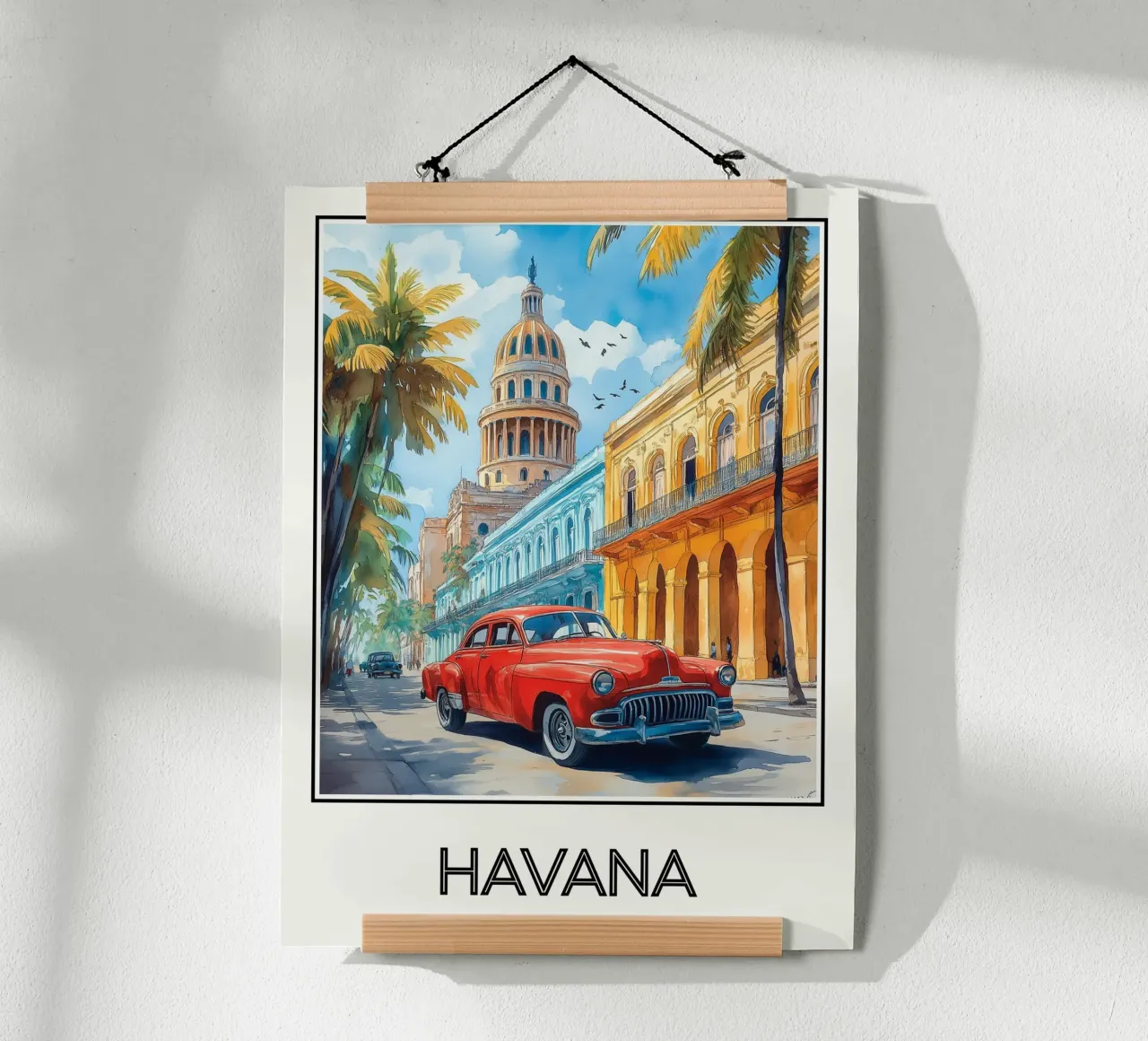 La Havane poster con telaio in legno da Frame the World