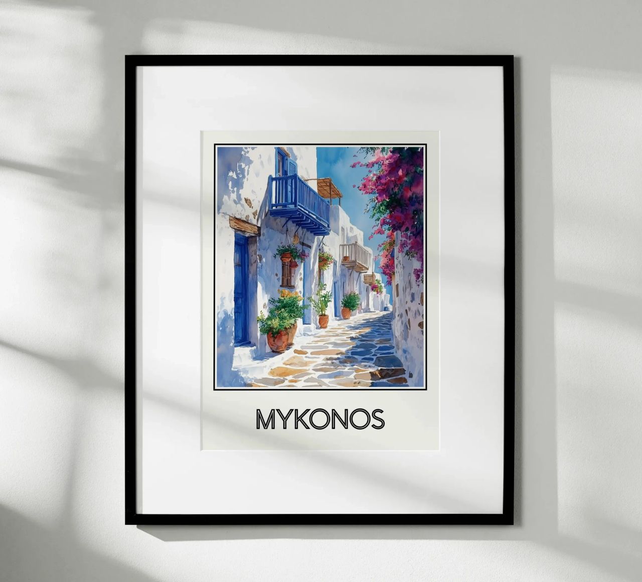 Mykonos Poster von Frame the World