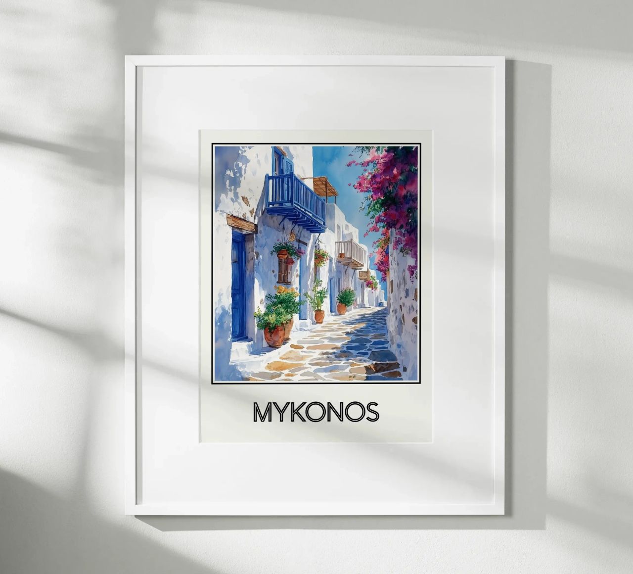 Mykonos Poster von Frame the World