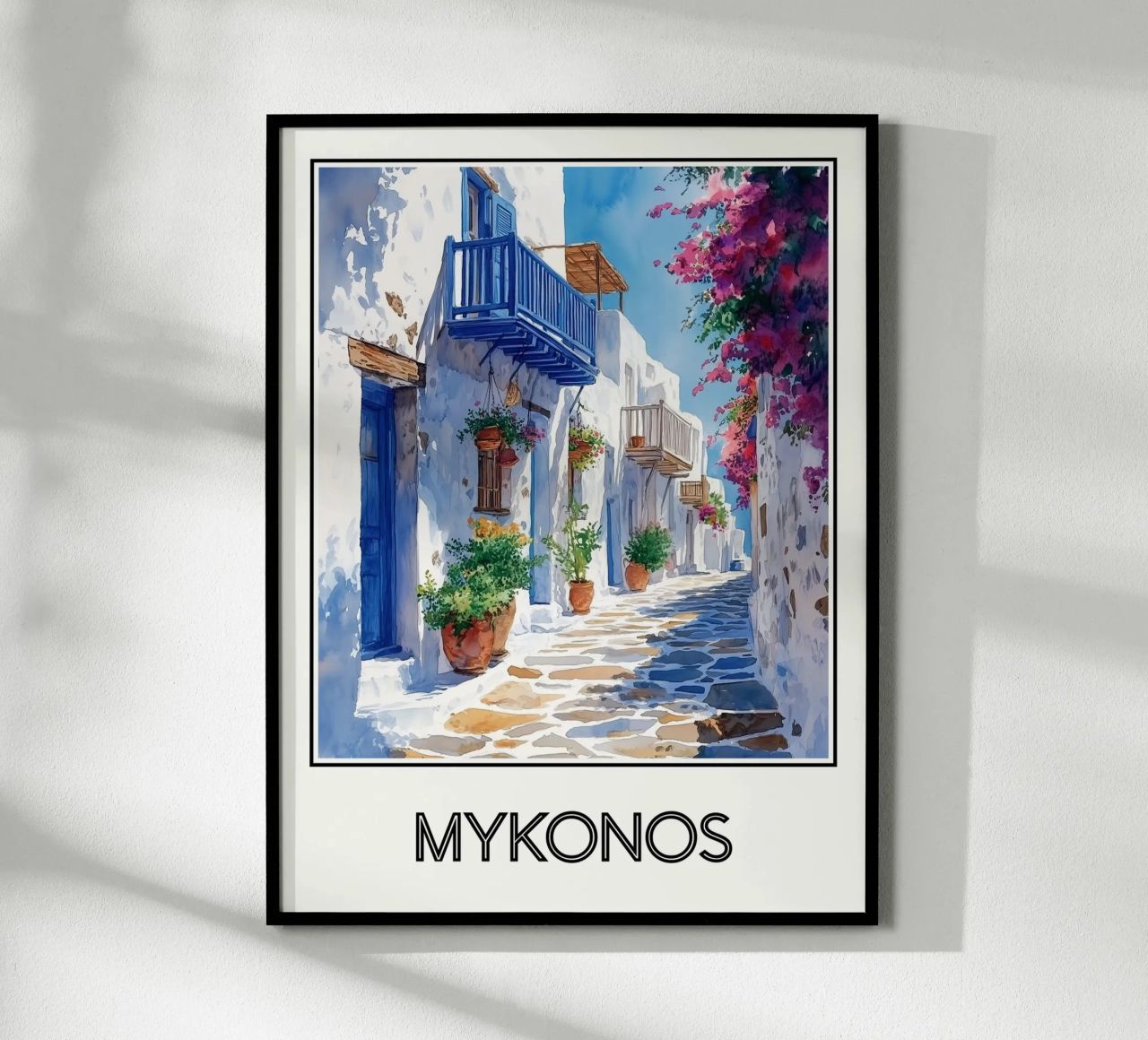 Mykonos Poster von Frame the World