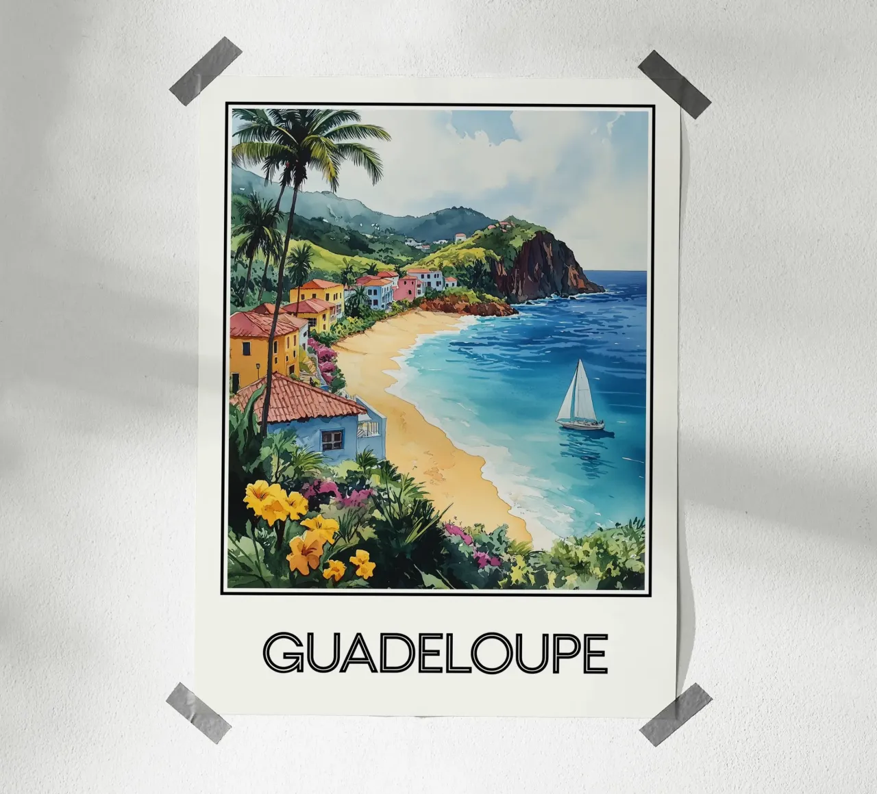 Guadalupa poster con telaio in alluminio da Frame the World