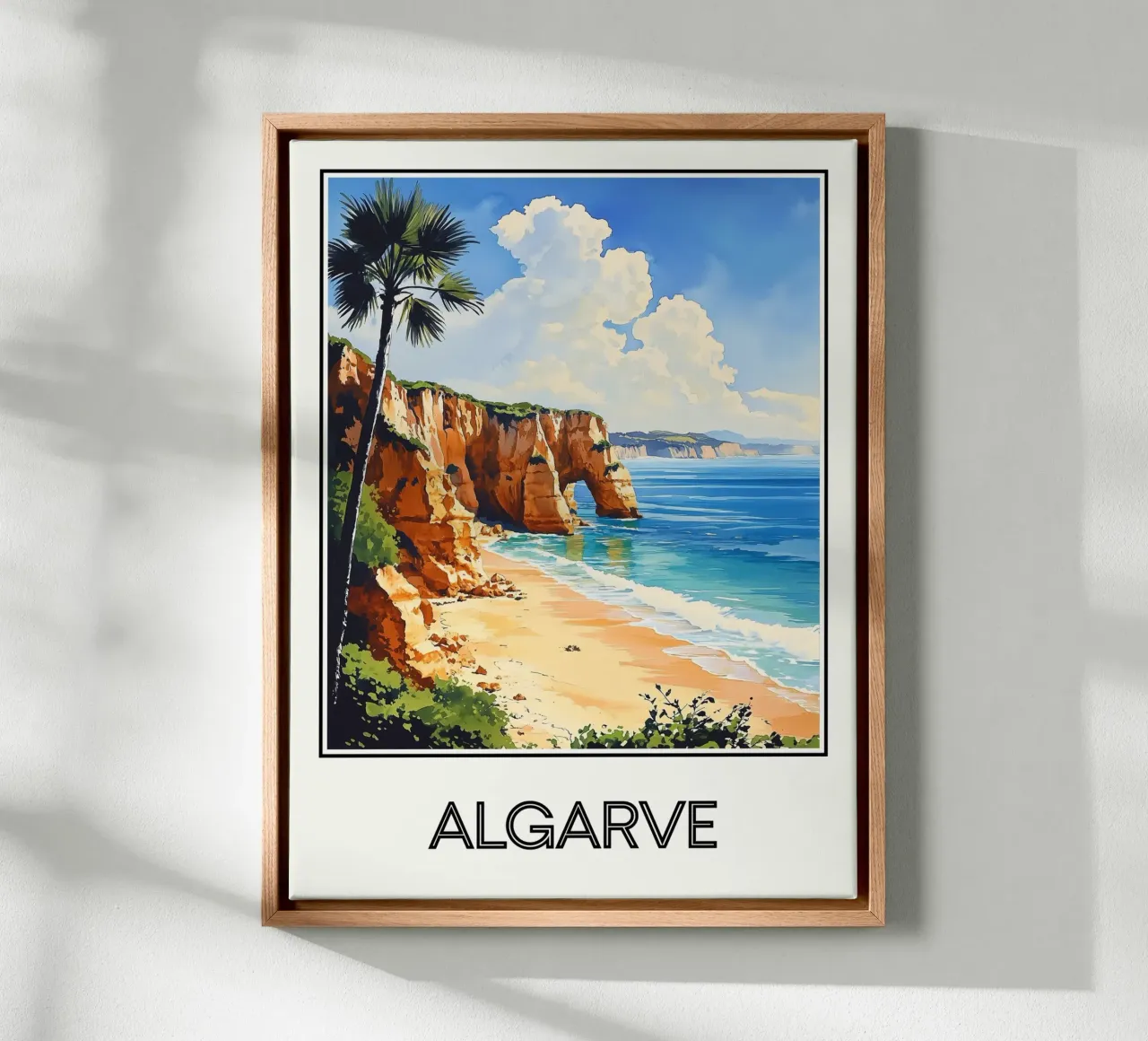 Algarve tela con Cornice a cassetta da Frame the World