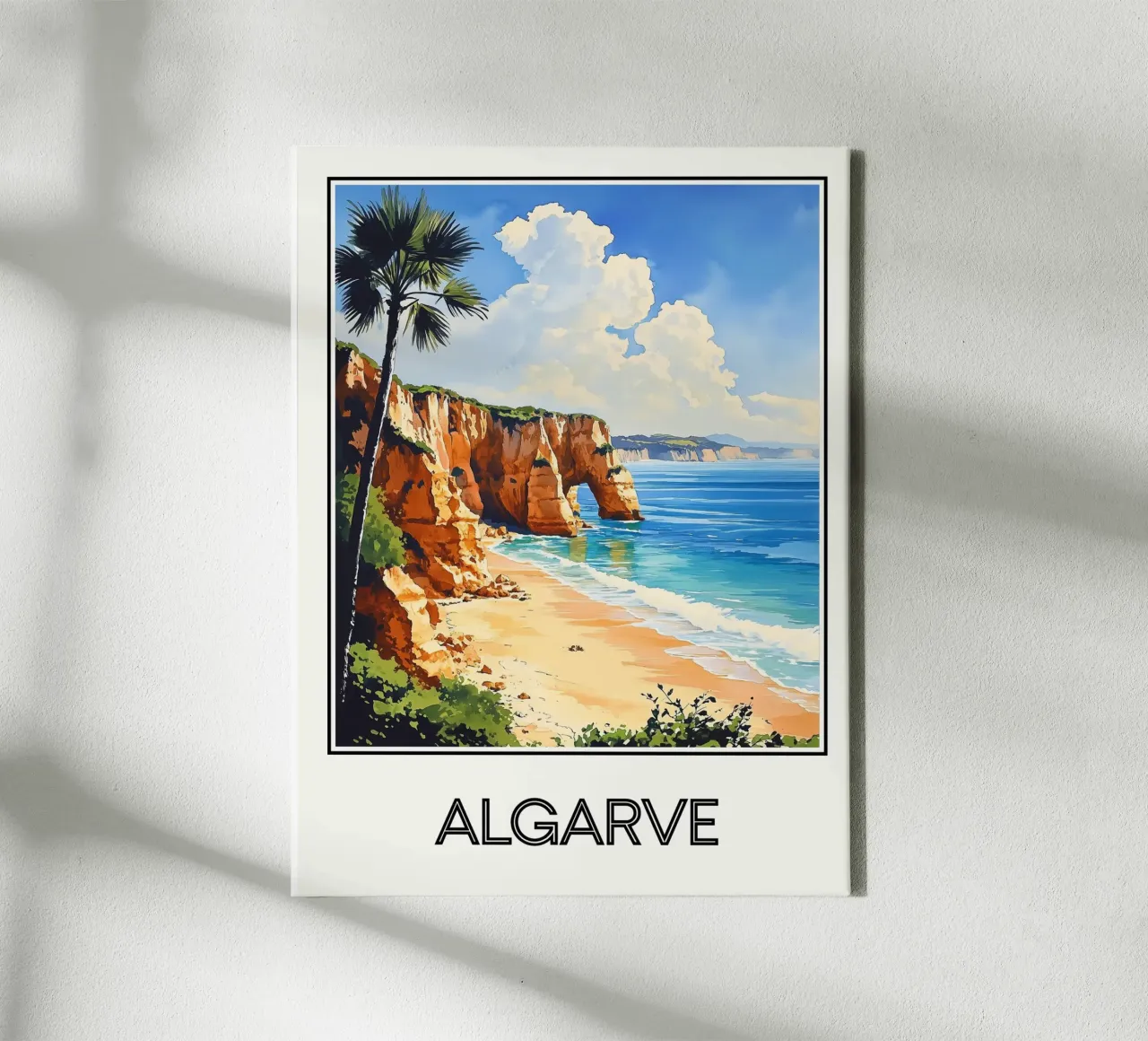 Algarve tela con Cornice a cassetta da Frame the World