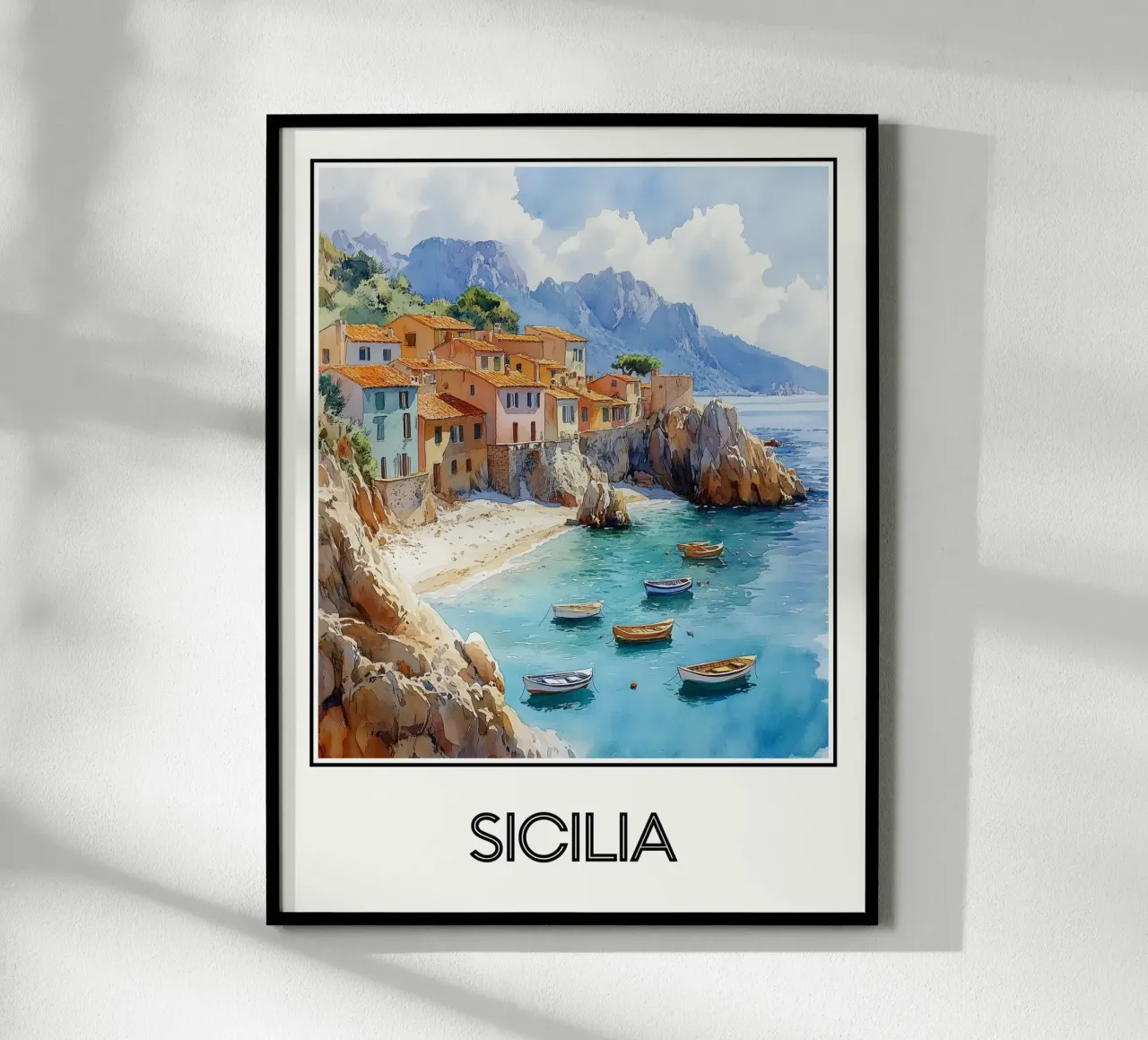 Affiche Sizilien Italien Poster von Frame the World