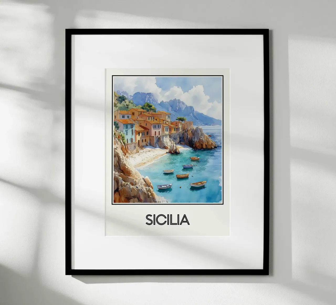 Affiche Sizilien Italien Poster von Frame the World