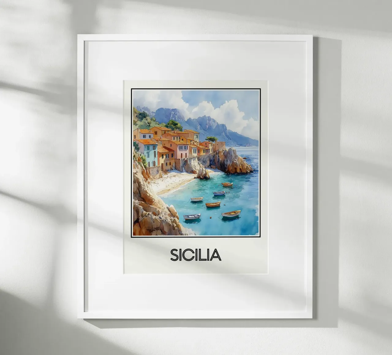 Affiche Sizilien Italien Poster von Frame the World