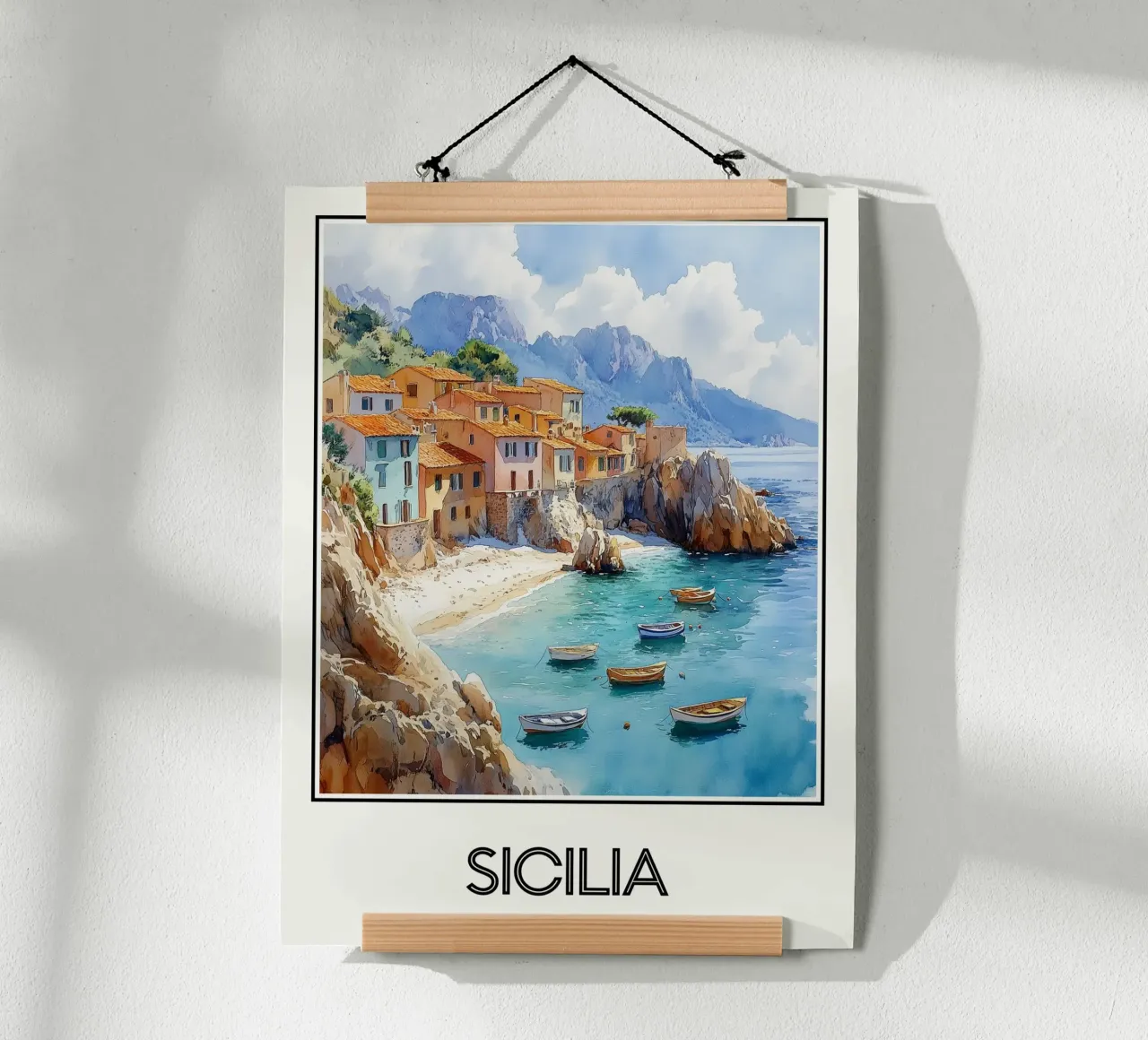 Affiche Sizilien Italien Poster von Frame the World