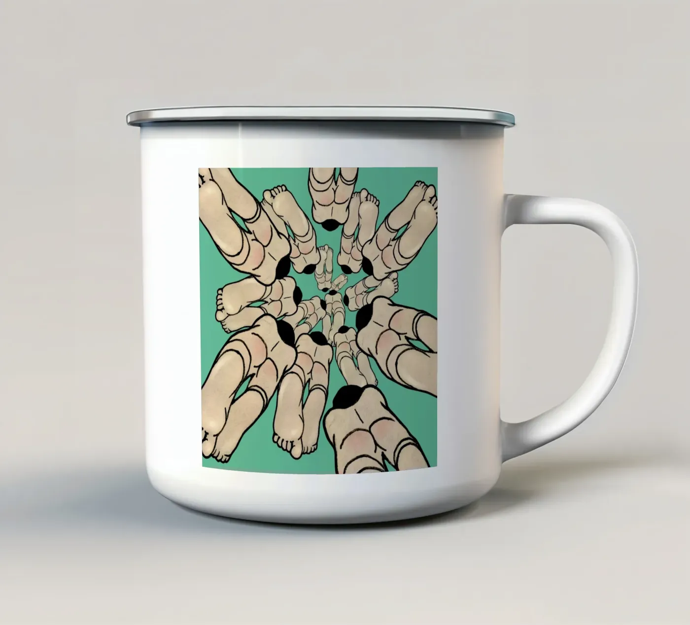 Diving enamel mug by Ruei