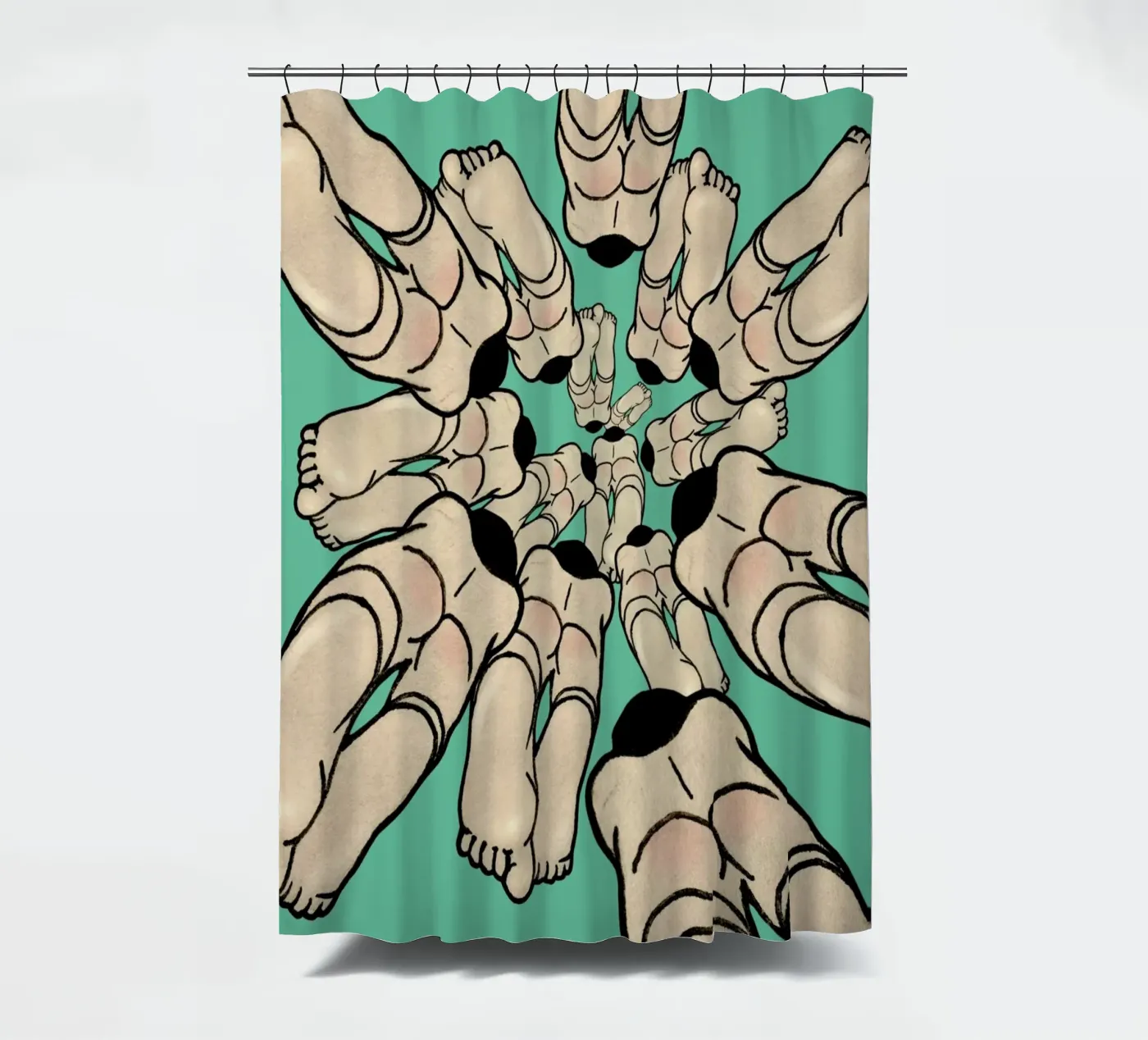 Diving shower curtain by Ruei