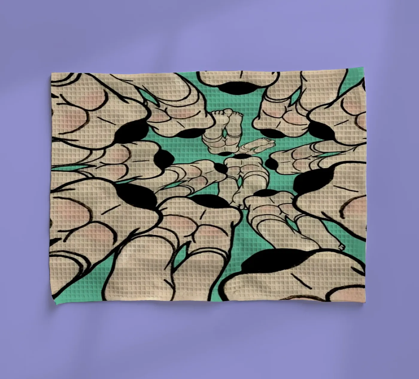 Diving tea towel by Ruei