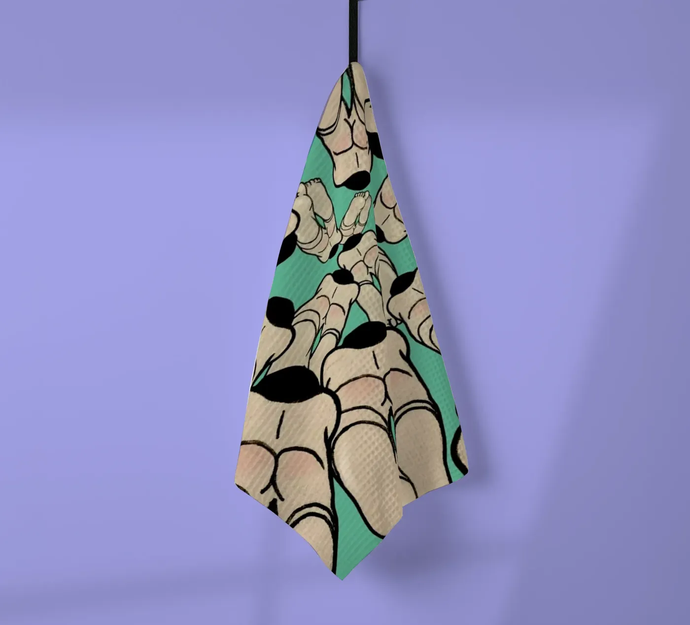 Diving tea towel by Ruei