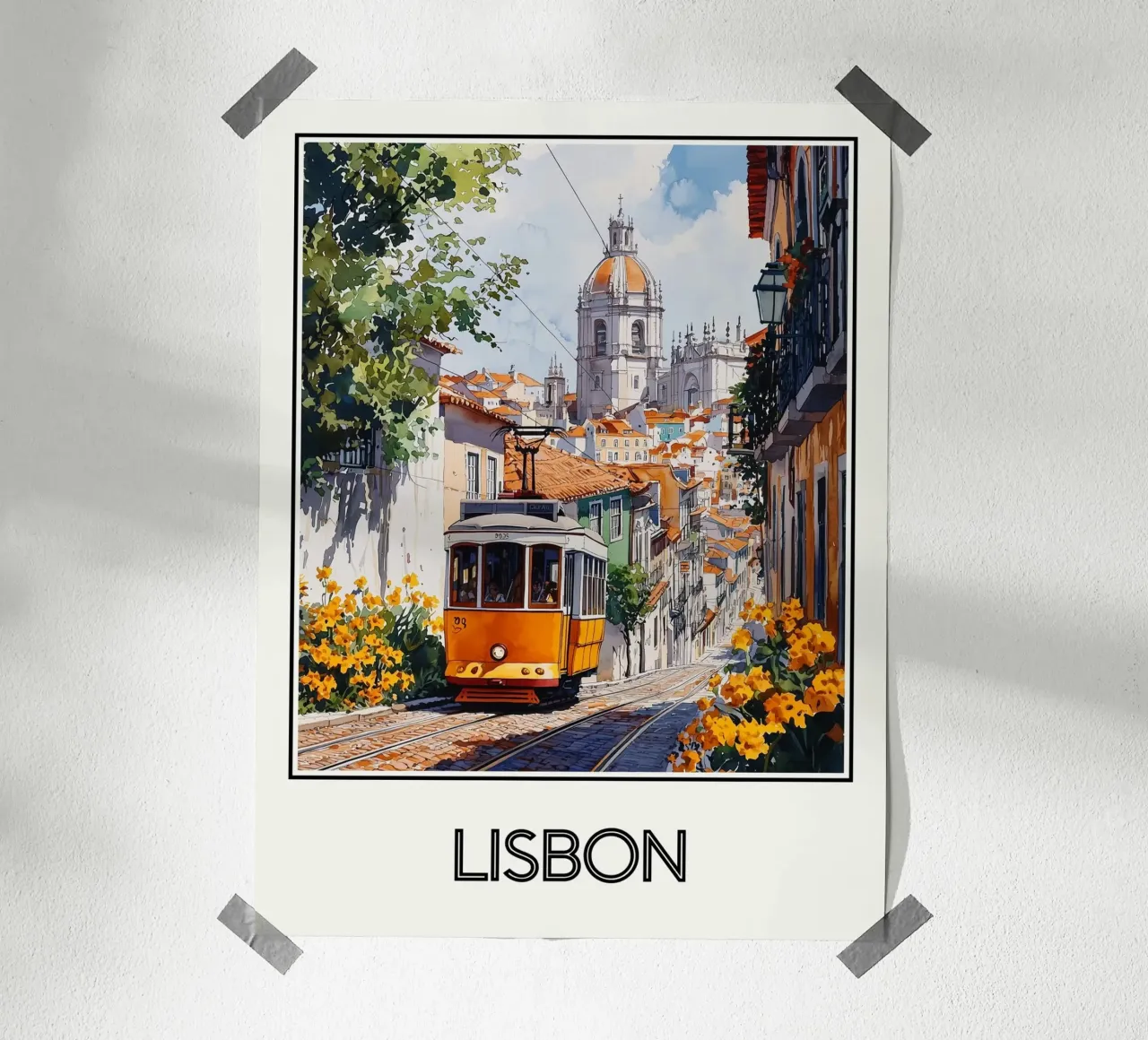 Poster Lisbon Portugal Poster von Frame the World