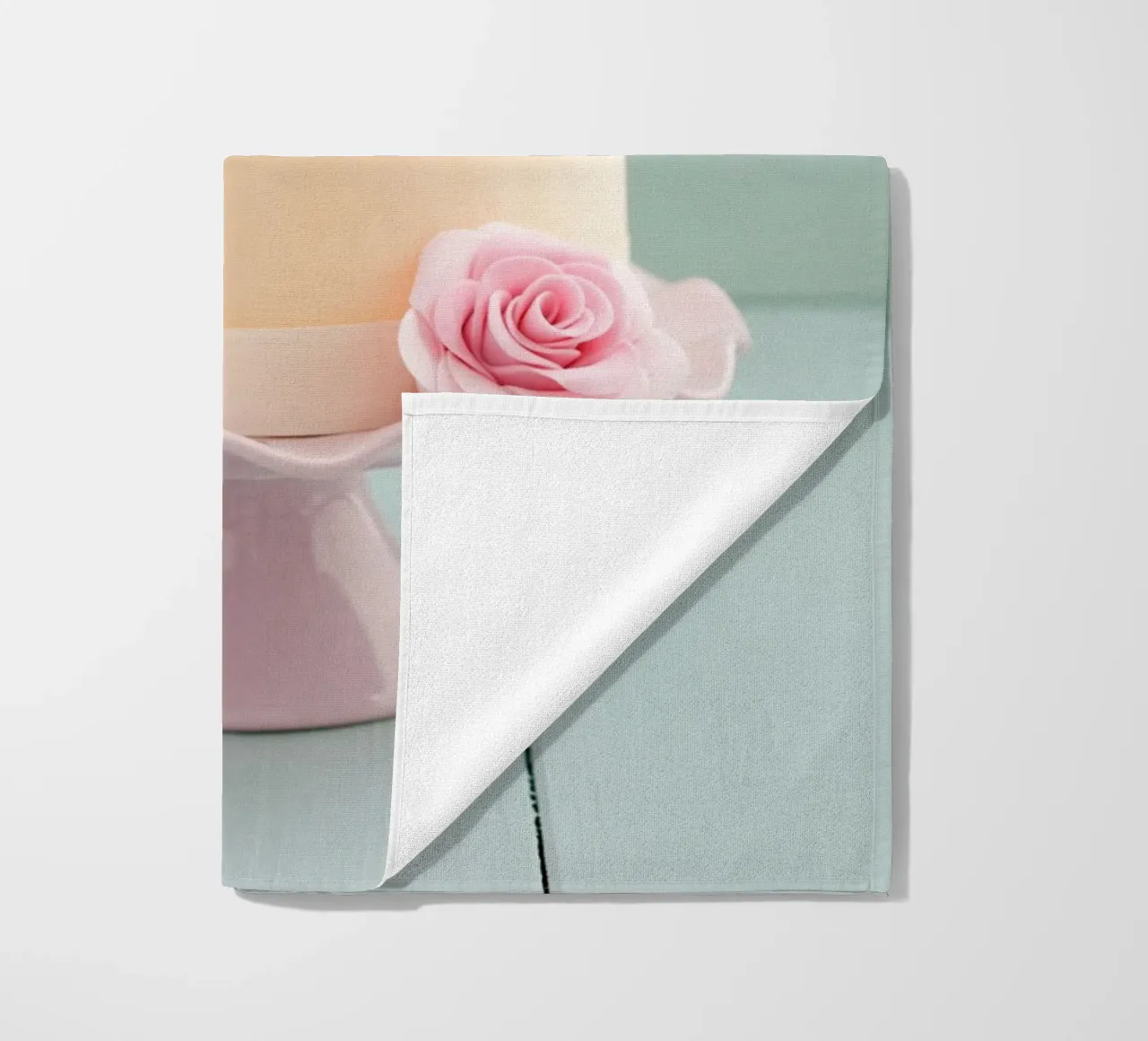 Elegant Cake with Pink Sugar Roses beach towel by foodphotolove