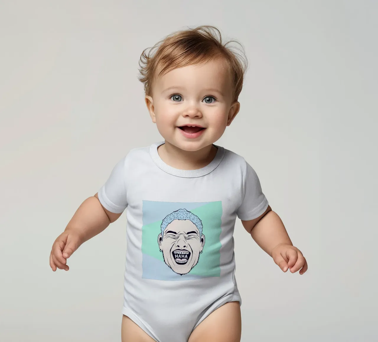 Haha Kurzarm Babybody von Ruei