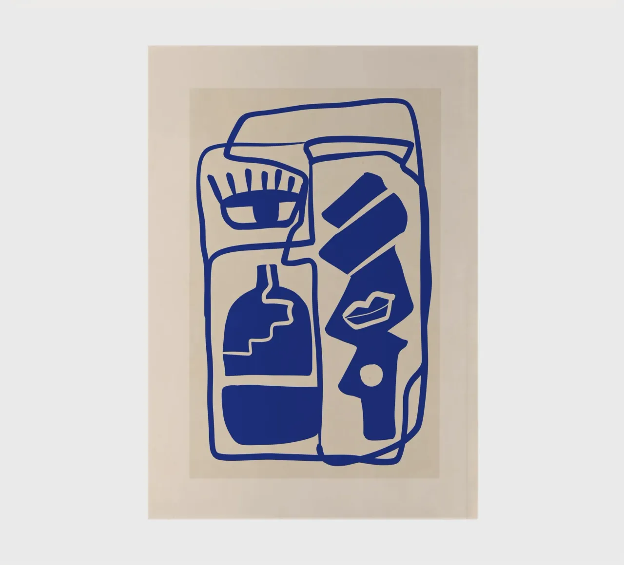 Moderne abstrakte minimale Formen 53 Kobaltblau Notizbuch von ThingDesign