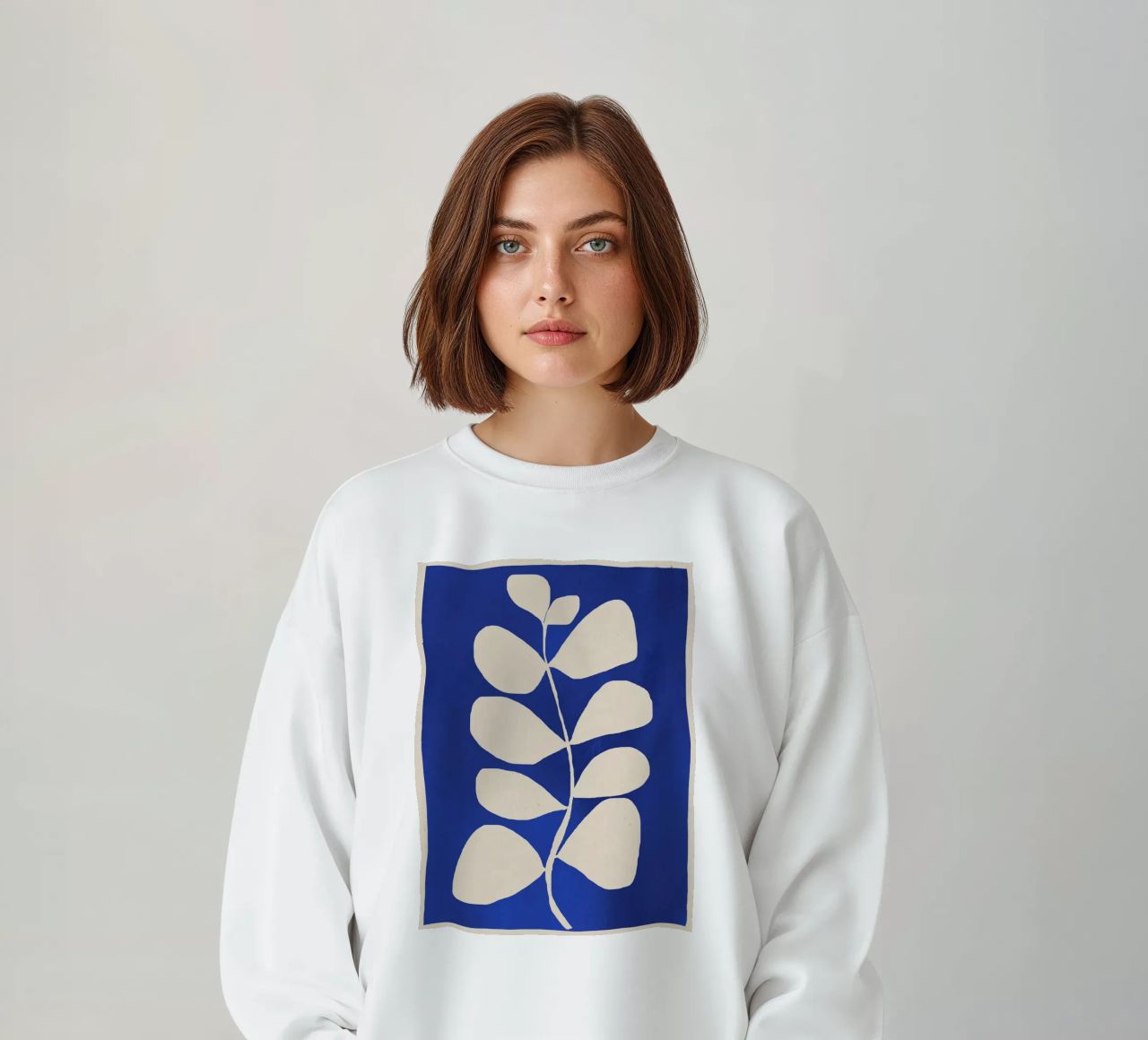 Minimal astratto -Pianta 3-2 Blu cobalto felpa da ThingDesign
