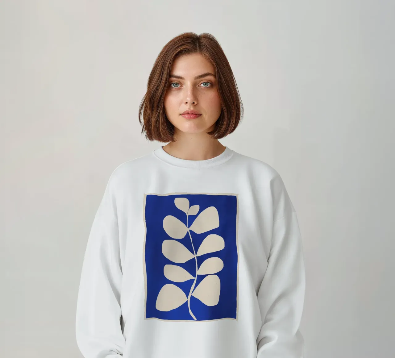 Minimal astratto -Pianta 3-2 Blu cobalto felpa da ThingDesign