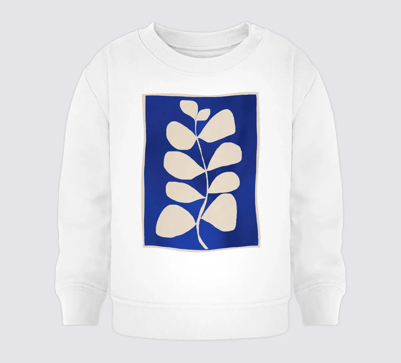 Abstracto Minimal -Planta 3-2 Azul Cobalto sudadera de bebé de ThingDesign