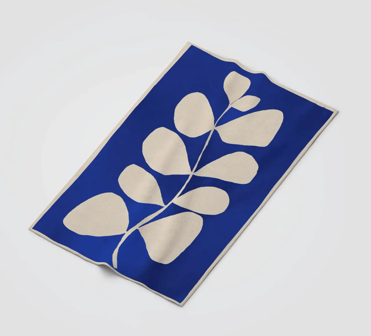 Minimal astratto -Pianta 3-2 Blu cobalto coperta in pile da ThingDesign